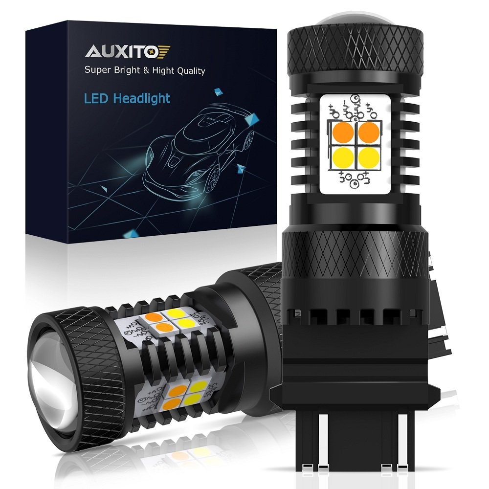 AUXITO 3157 16SMD LED Switchback Dual Color White Yellow amber Turn Signal Light