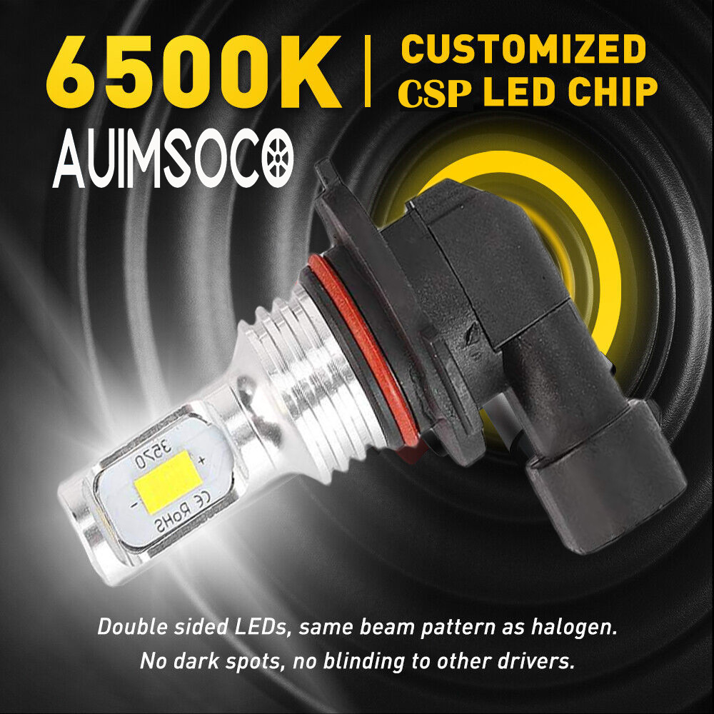 9005 LED Headlight Bulbs 8000K White High Beam HB3 330000LM 2x For Sport Utility