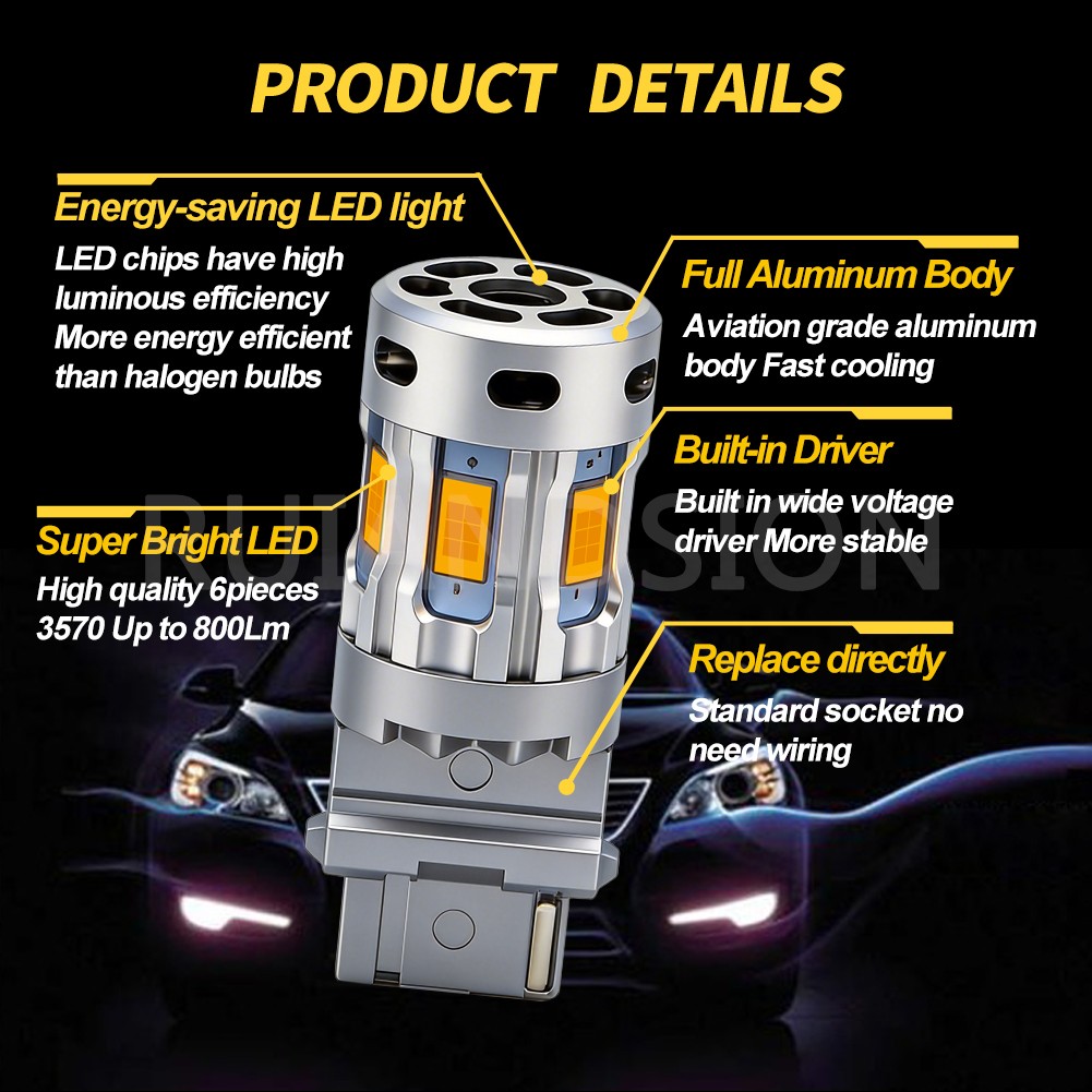 Ruiandsion 3156 LED Bulbs 800LM Error Free for Camper Van