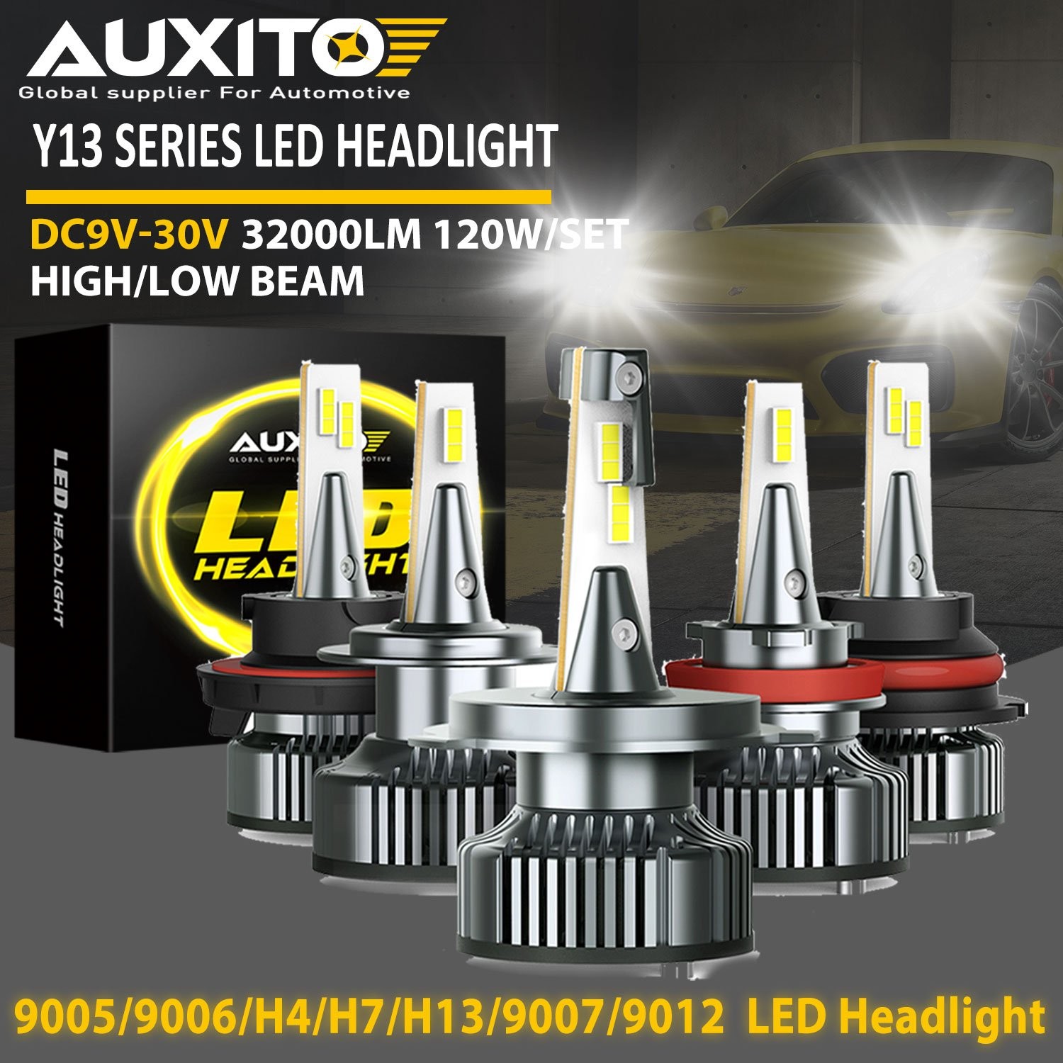 9005/9006/9007/9012/H11/H4/H13 LED Headlights Kit High Low Beam Bulbs 360000LM