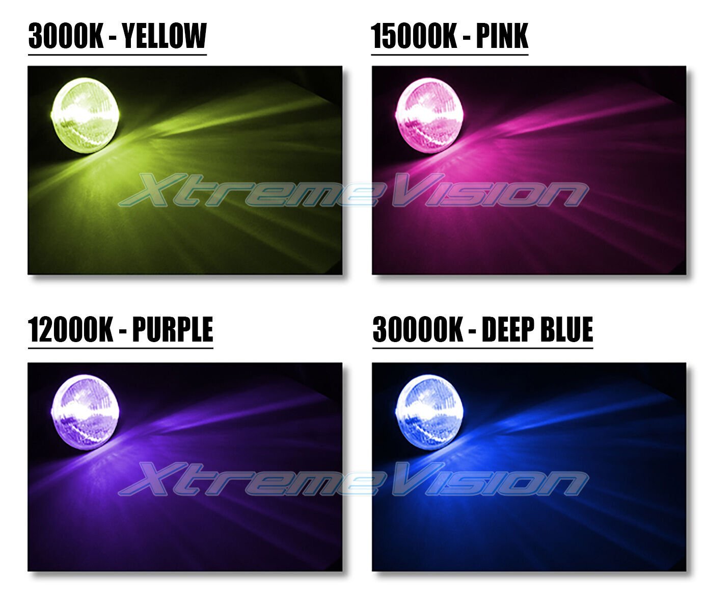 XtremeVision H4 (9003/HB2) HID Xenon Bulbs – 4300K 5000K 6000K 8000K 10000K