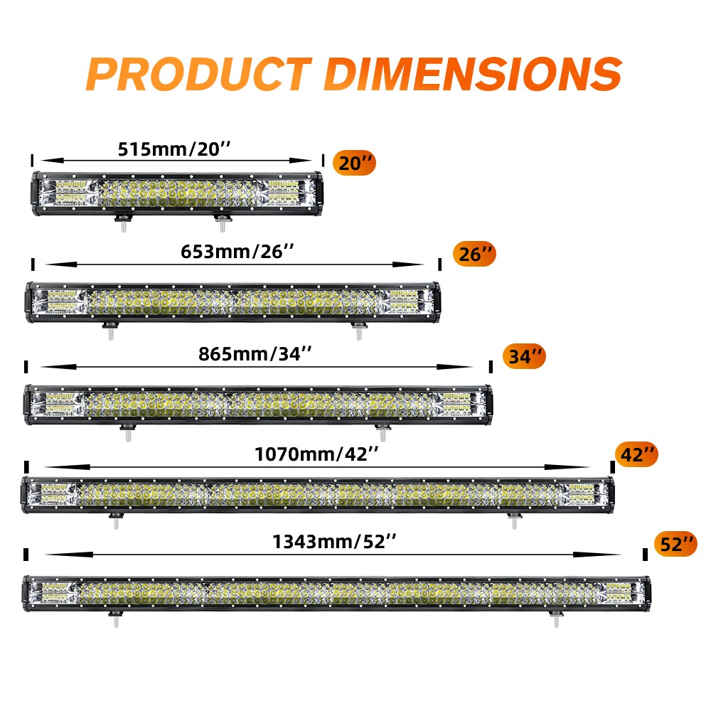 20″ Inch LED Light Bar Spot Flood Combo Work Driving Off Road SUV ATV Truck UTV