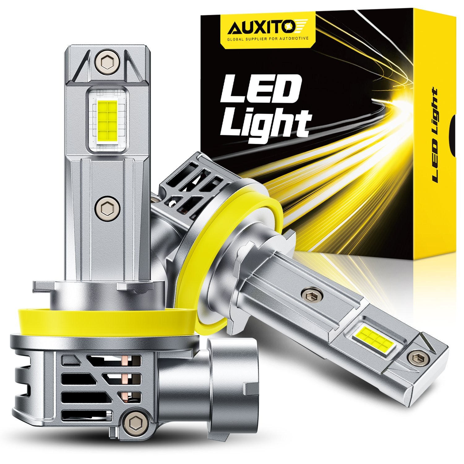 AUXITO H11 H8 H9 LED Headlight Bulbs High Low Beam 6500K White 120W High Power