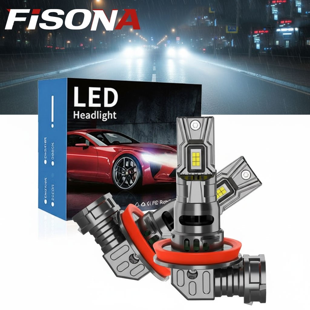 FISONA H11 H9 H8 LED Headlight Bulb Low Beam/Fog Light 100W 22000LM 6500K White