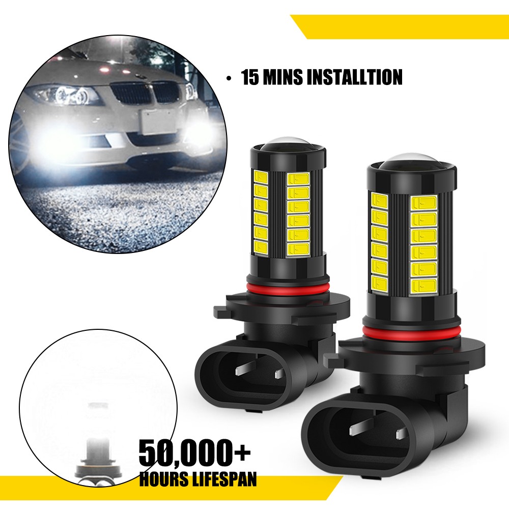 2-20X AUXITO LED Fog Light Bulb HB3 9005 DRL White 6000K High Power Lamps Canbus