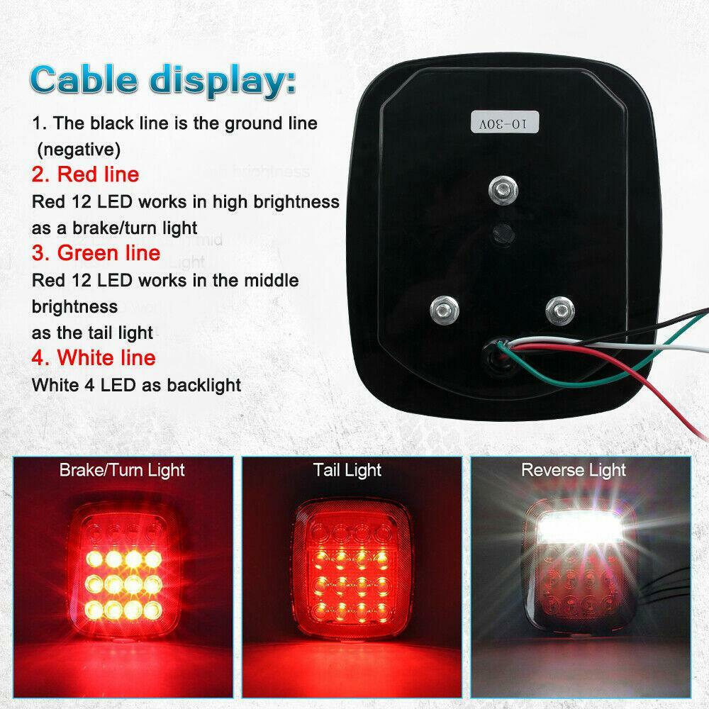 Pair for Peterbilt LED Stop Tail Brake Turn Lights Replaces 16-06292 + 16-06291