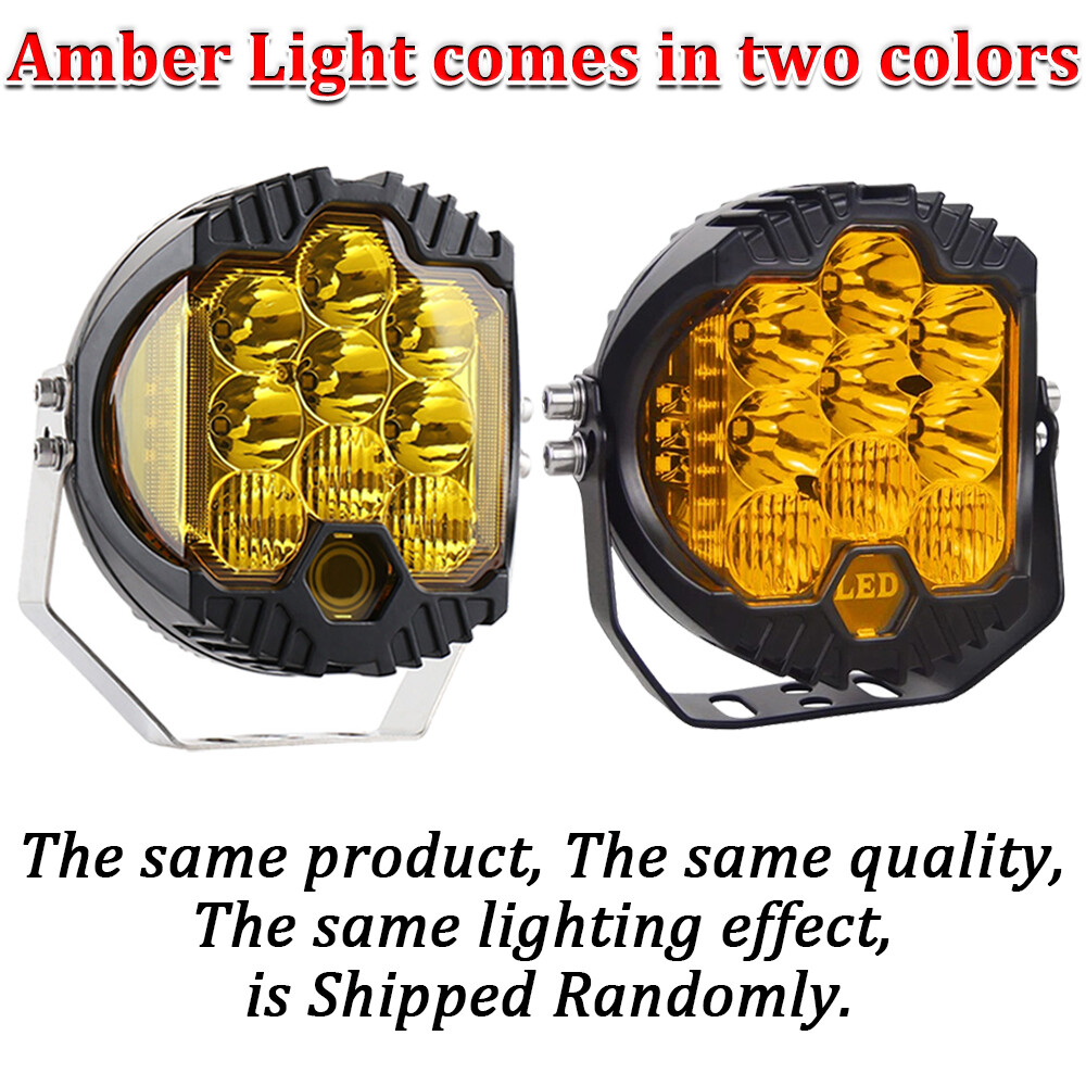 1X RGB 5/7inch LED Work Light Car Pods Spot Flood Combo Offroad Driving Fog Lamp