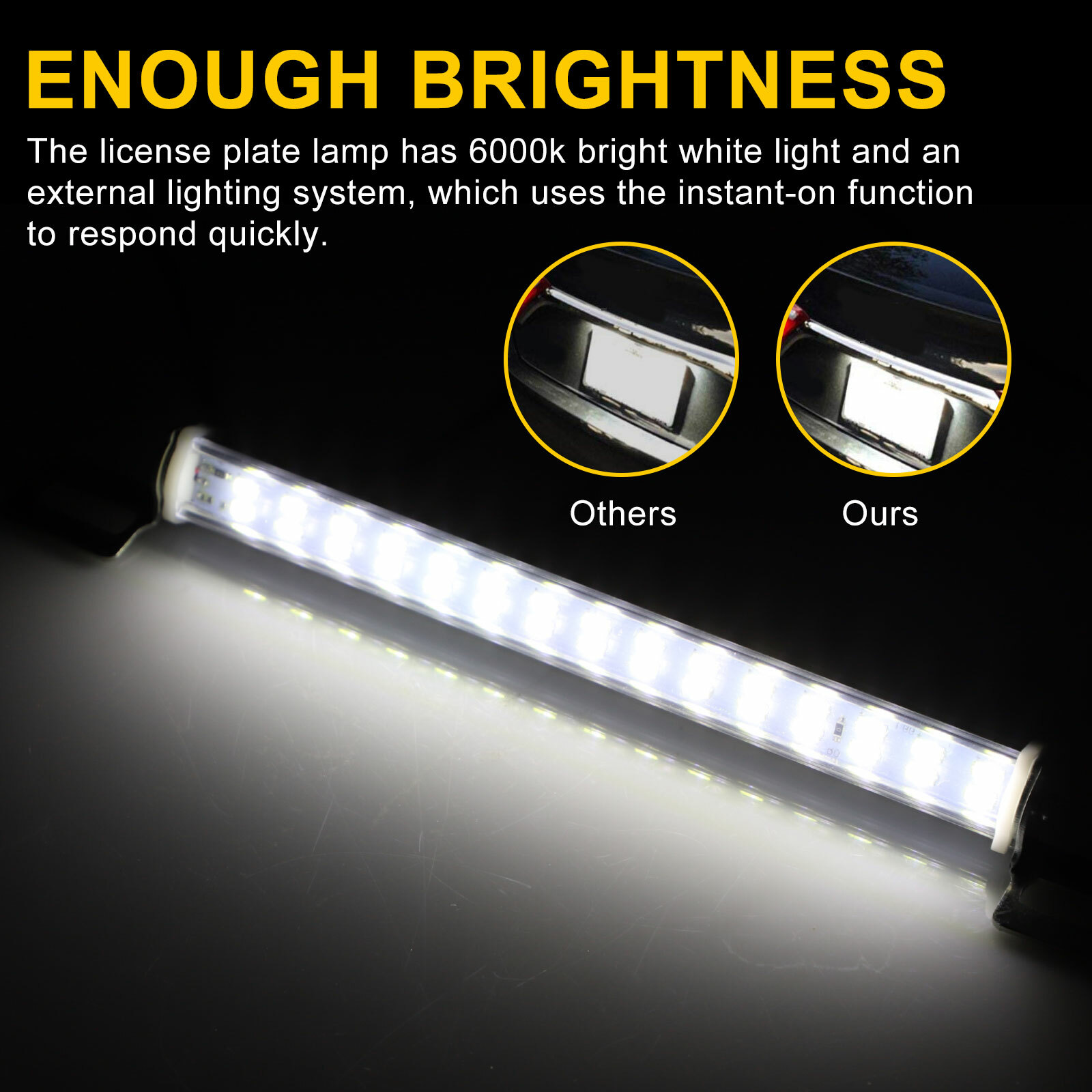 Universal License Plate LED Back Up Light Car SUV Truck RV 6000K Super White 12V