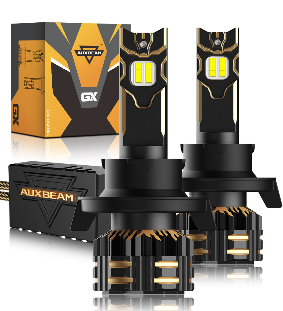 AUXBEAM H13 9008 Canbus LED Headlight Bulbs Kit High Low Beam Super Bright 6500K