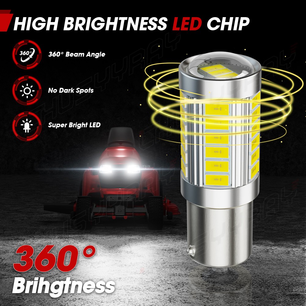 2 SUPER Blinding LED light bulbs for Deere S130 S140 S160 S170 S180 12v