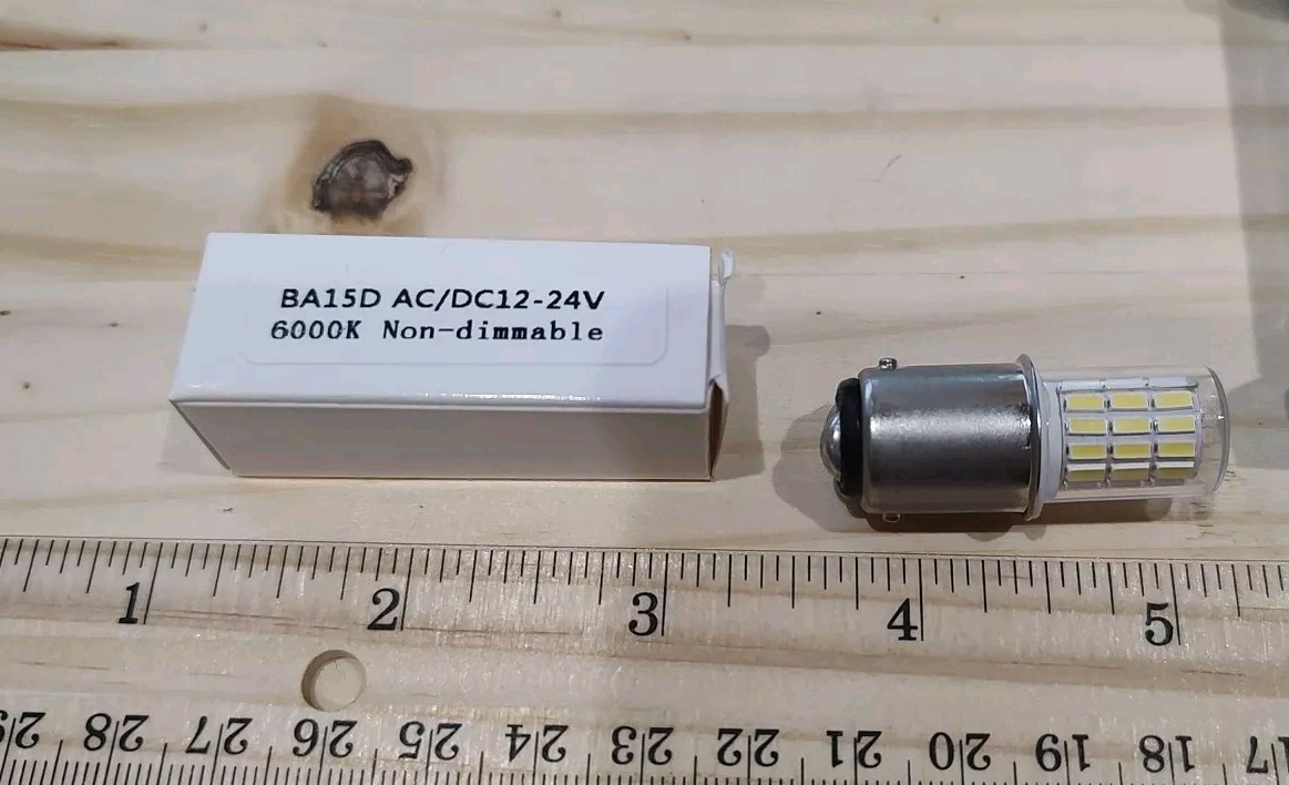 Lot of 5 NEW 12V BA15D Bayonet X003A9WDVN Camper Trailer Interior LED Bulb 6000K