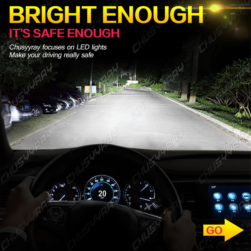 H7 LED 160W Super Bright 6000K White Headlight Bulbs Kit High / Low Beam New