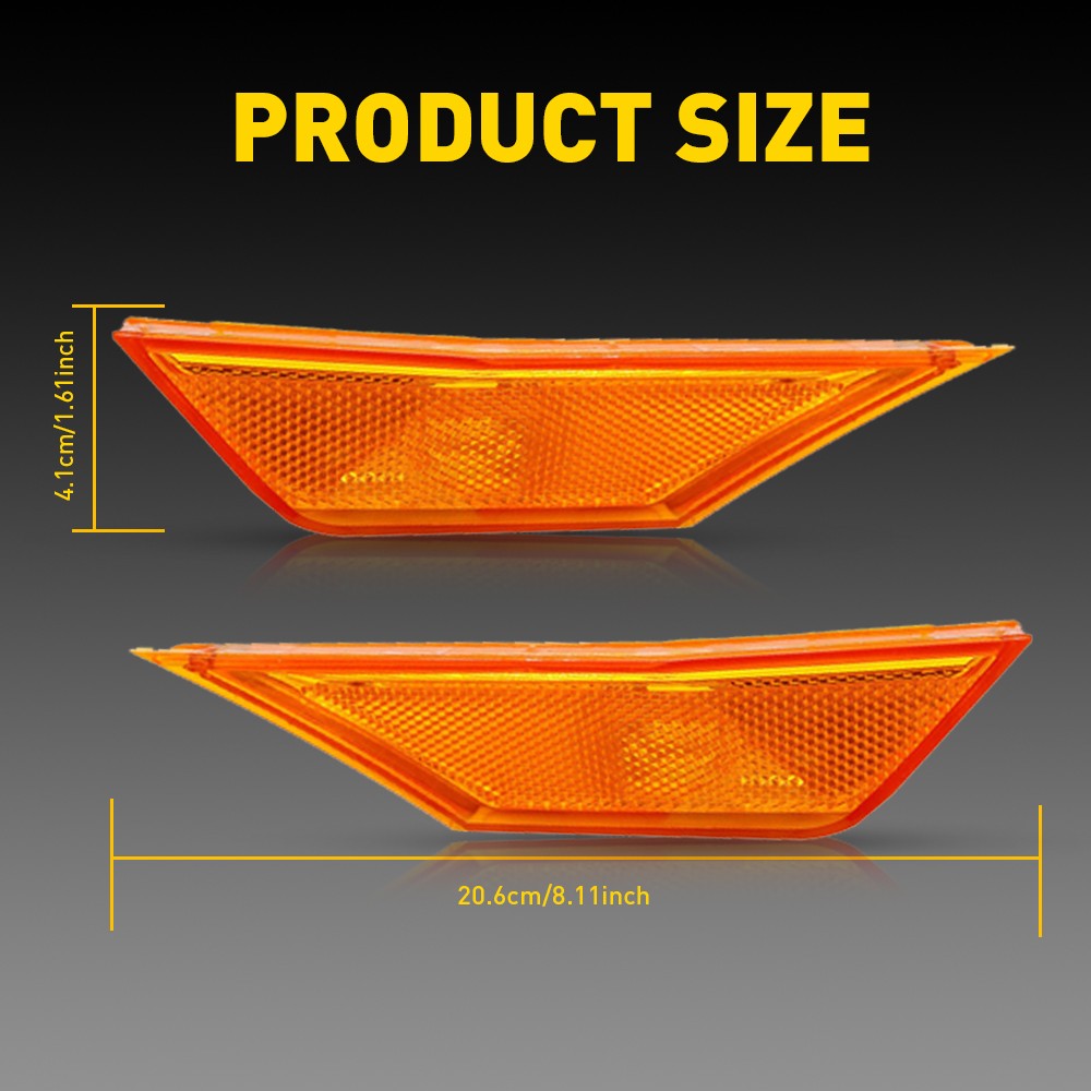 For 2016-2021 Honda Civic Pair Driver and Passenger Side Marker Light Reflector