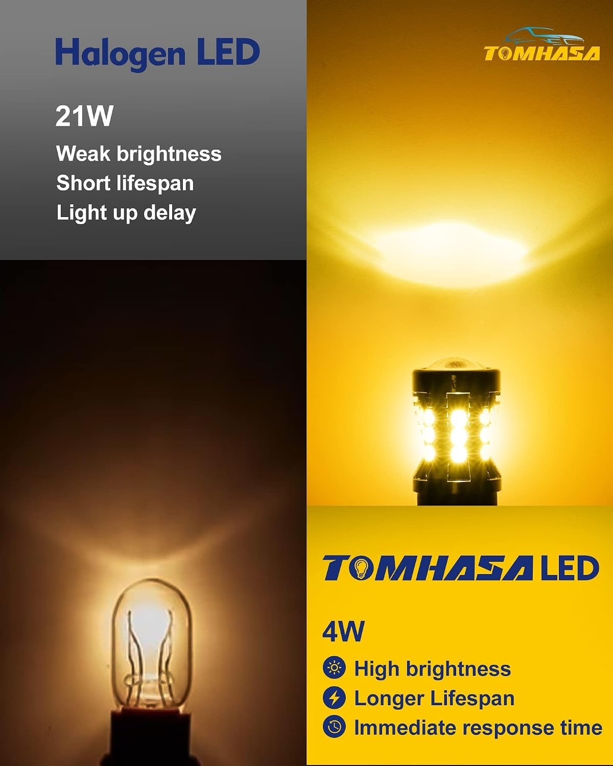 Energy Efficient Amber 7440 7443 LED Bulbs – Ultimate Visibility Upgrade