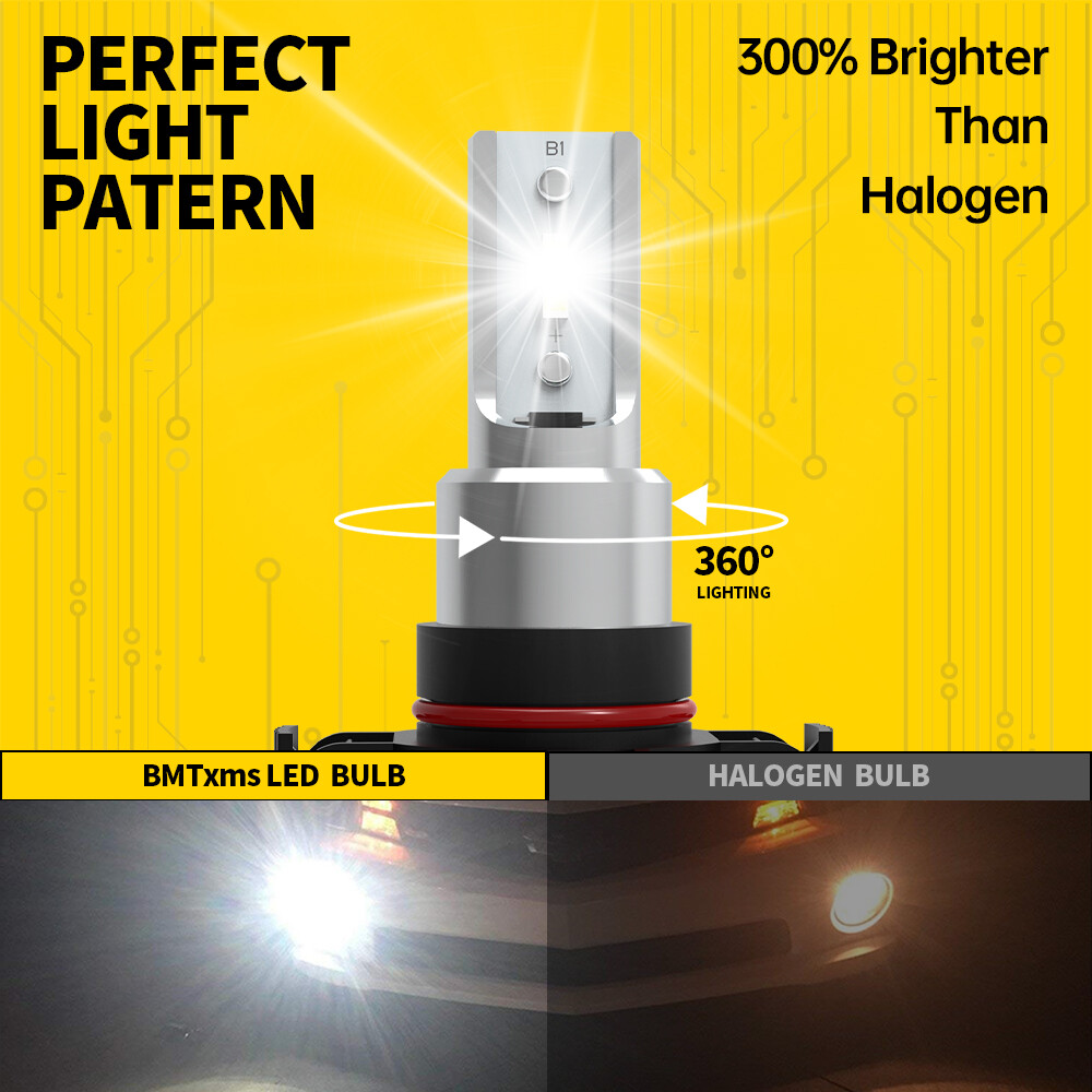 2PCS 2504 PSX24W DRL LED Fog Light Bulb 6000K CANBUS Error Free 10000LM White