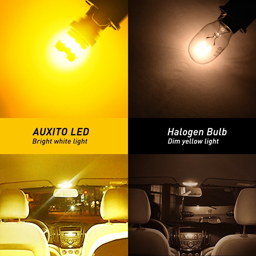 AUXITO T10 168 194 2825 LED Side Marker Light Bulbs Yellow Canbus Bright EXXI
