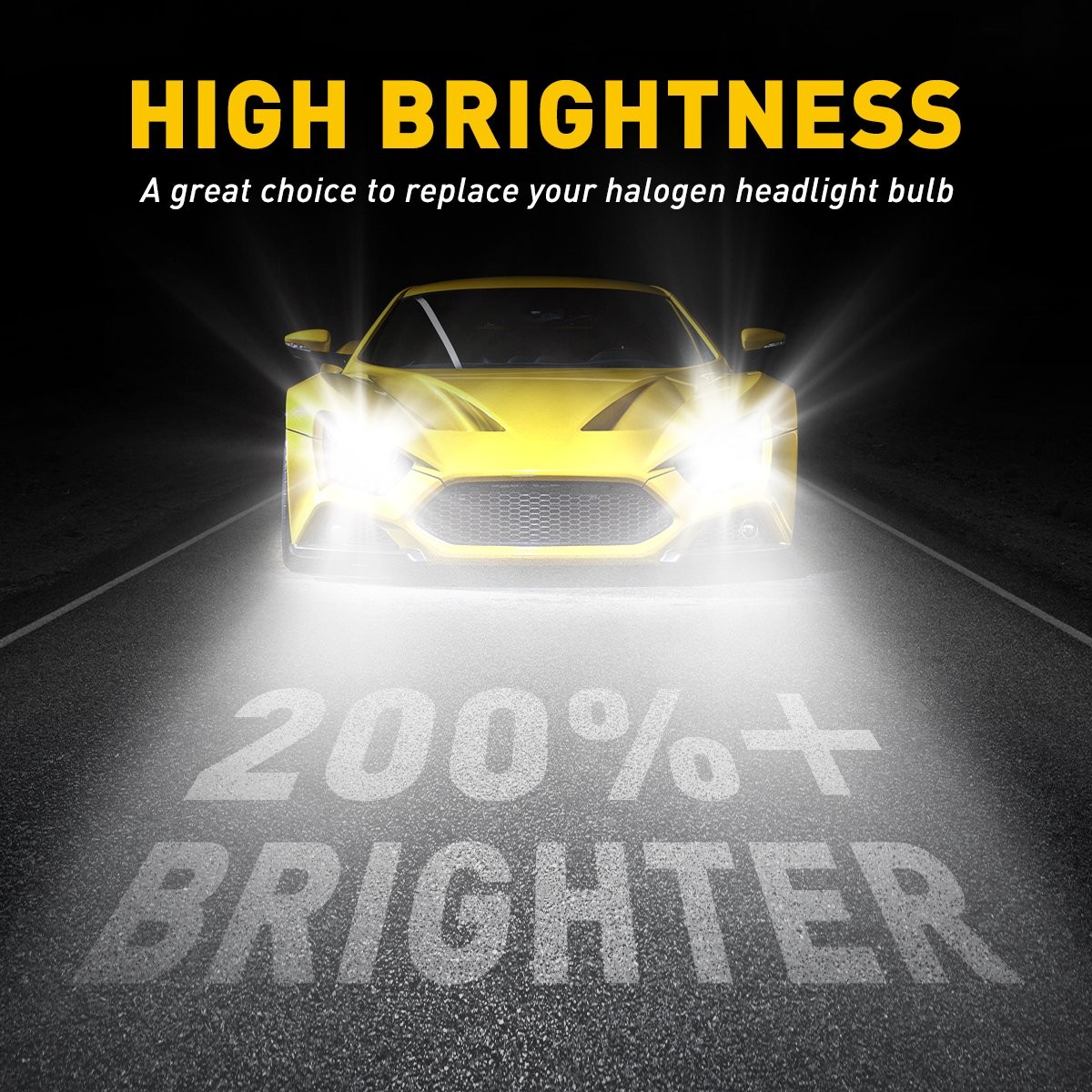 2x AUXITO 9006 HB4 LED Headlight Bulb Low Beam 24000LM 6500K Xenon White M3 LN