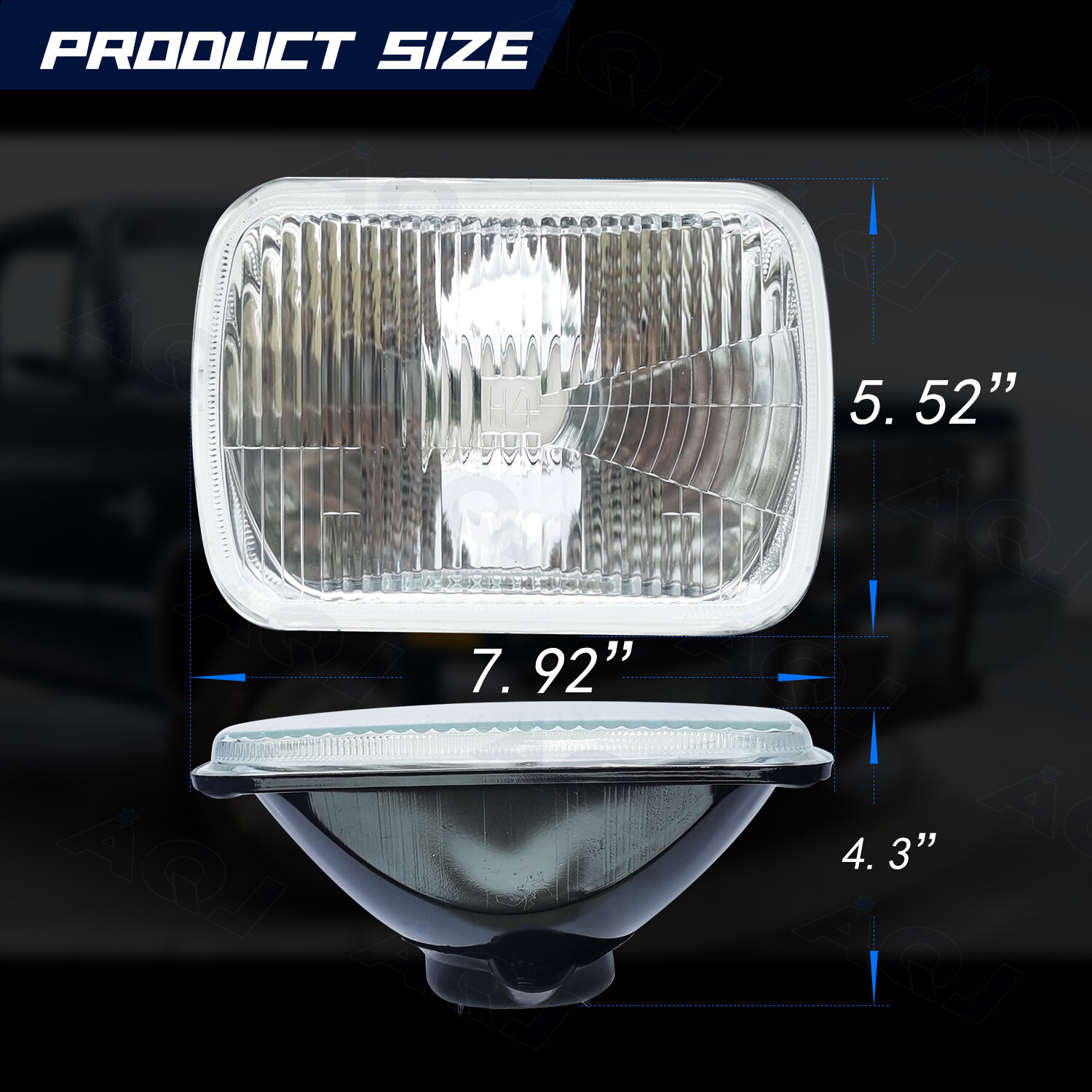DOT 2x 100W 5×7″ 7×6″ LED Headlights Hi/Low Fit for Ford F-650 F-750 2000-2015