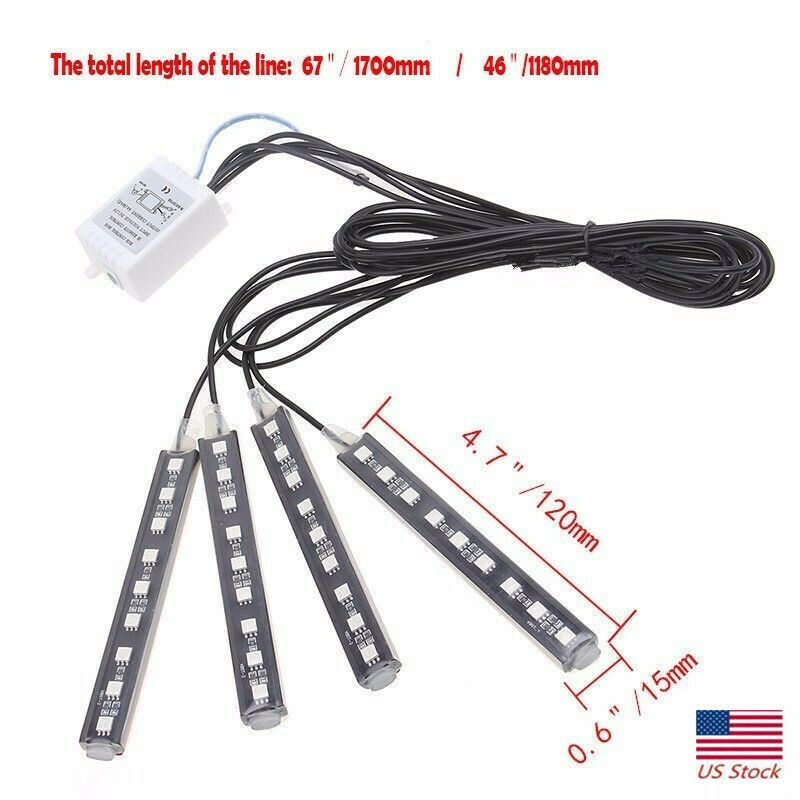 36 LED Car Charge Interior Accessories Floor Decorative Atmosphere Lamp Light x