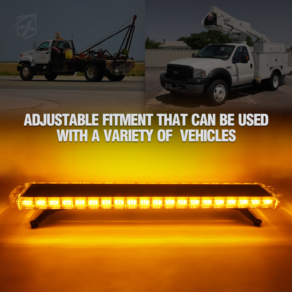 Xprite 48″ Inch 132W Amber LED Strobe Light Bar Traffic Advisor Driving Fog Lamp