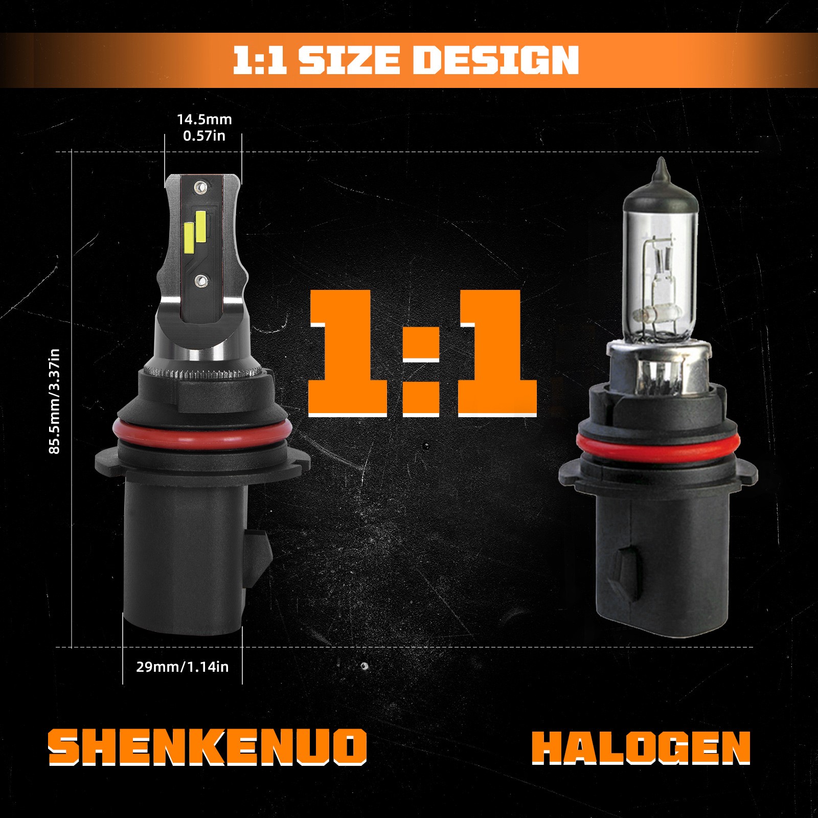 9007 LED Headlight Bulbs Conversion Kit High Low Beam 6000K Super White
