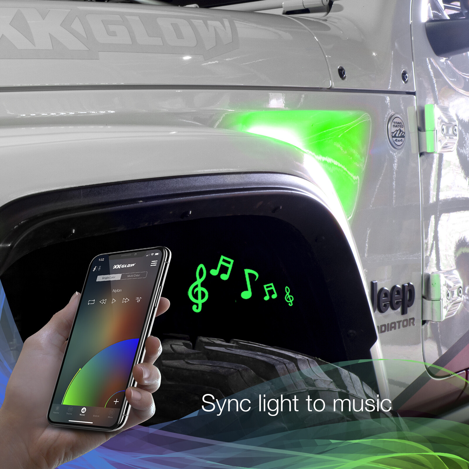 RGB+AMBER TURN SIGNAL RUNNING LIGHT FOR JEEP JL&JT FENDER VENT LIGHT | XKCHROME