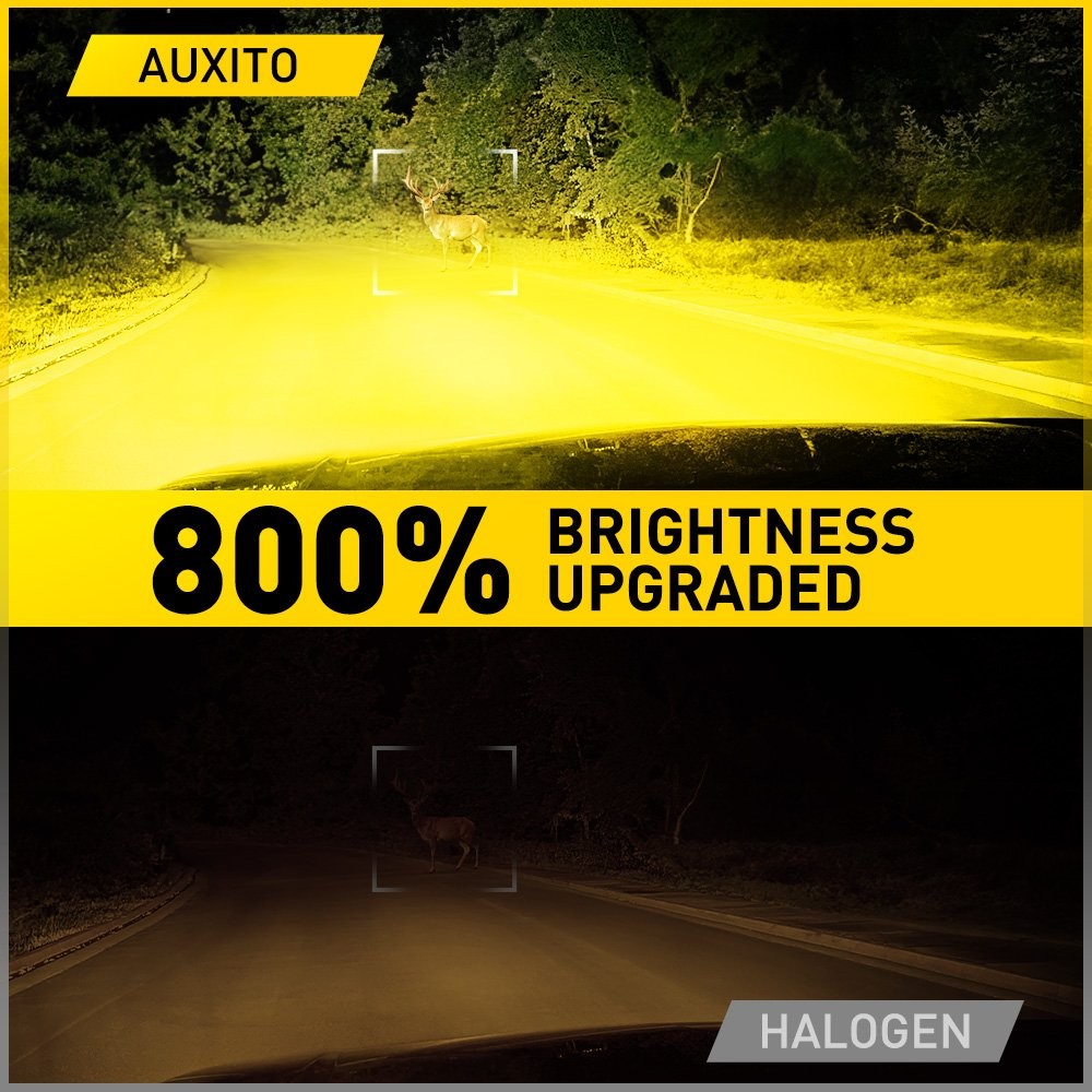 H4 9003 LED Headlight Lamp High / Low Beam Bulbs Super Bright White & Amber Kit