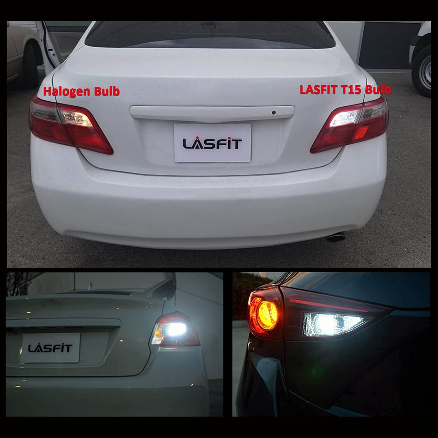 Pair GloDrv 921 912 T15 W16W LED Backup Reverse Light 2400LM Super Bright White