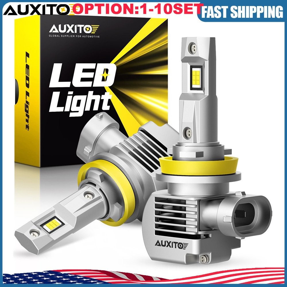AUXITO H11 H8 H9 White LED Headlight Bulbs High Low Beam Canbus 28000LM 2-20X