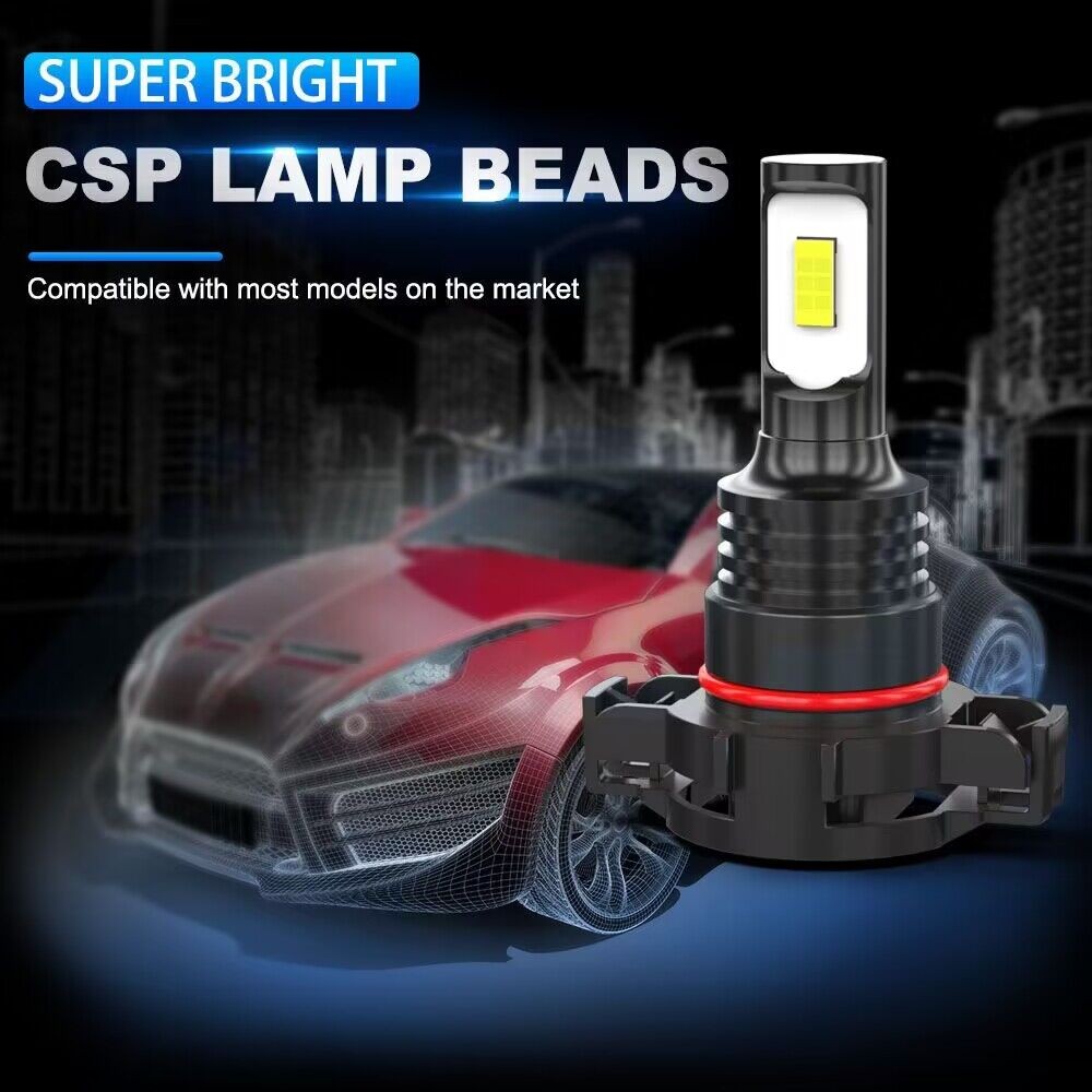 9012/HIR2 H16/5202 LED Headlight Fog Light Kit Bulbs White 6000K Plug&Play 4Pack