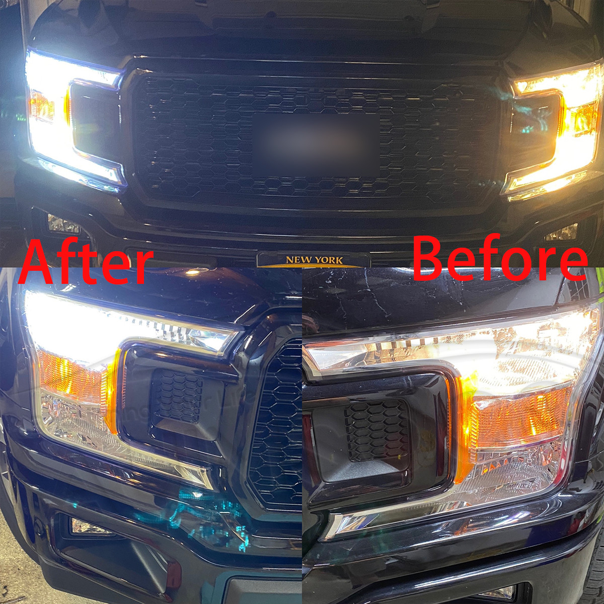 LED Headlight High/Low Beam + Fog Light Conversion Kit Super Bright 6500K 4pcs