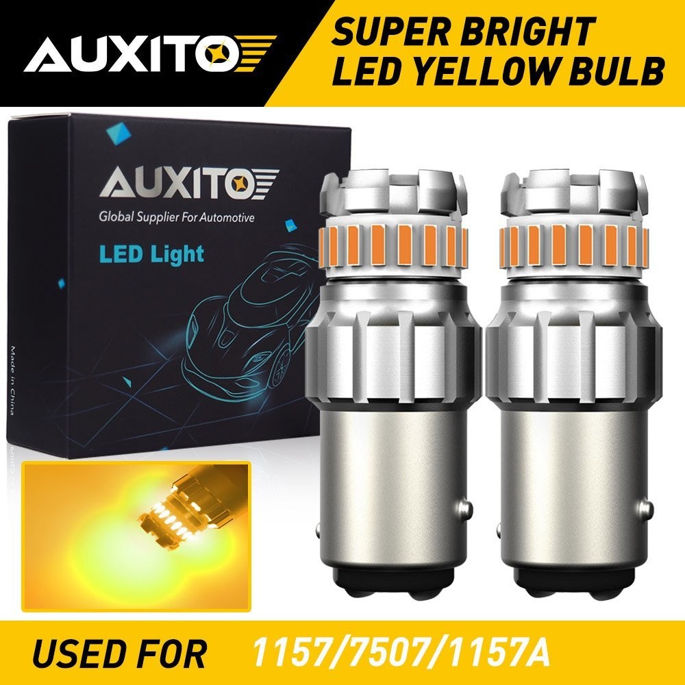 AUXITO 1157 SMD LED Amber/Yellow Turn Signal Parking Light Bulb CANBUS 1/2set
