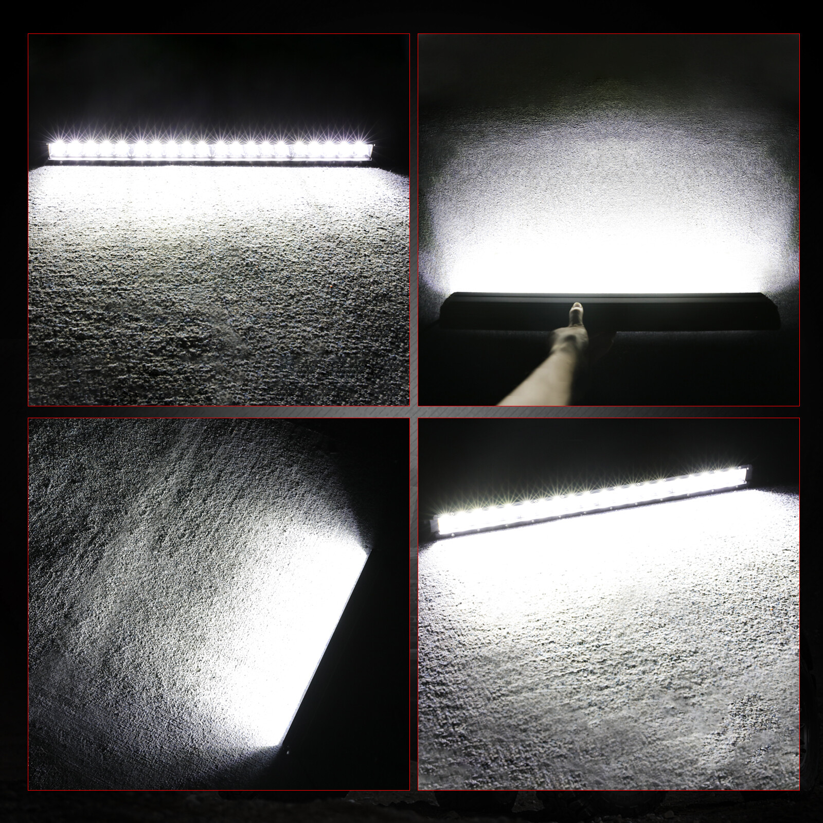 Slim 20″ LED Light Bar Single Row Spot Flood Combo 6500K Driving Offroad SUV 12V