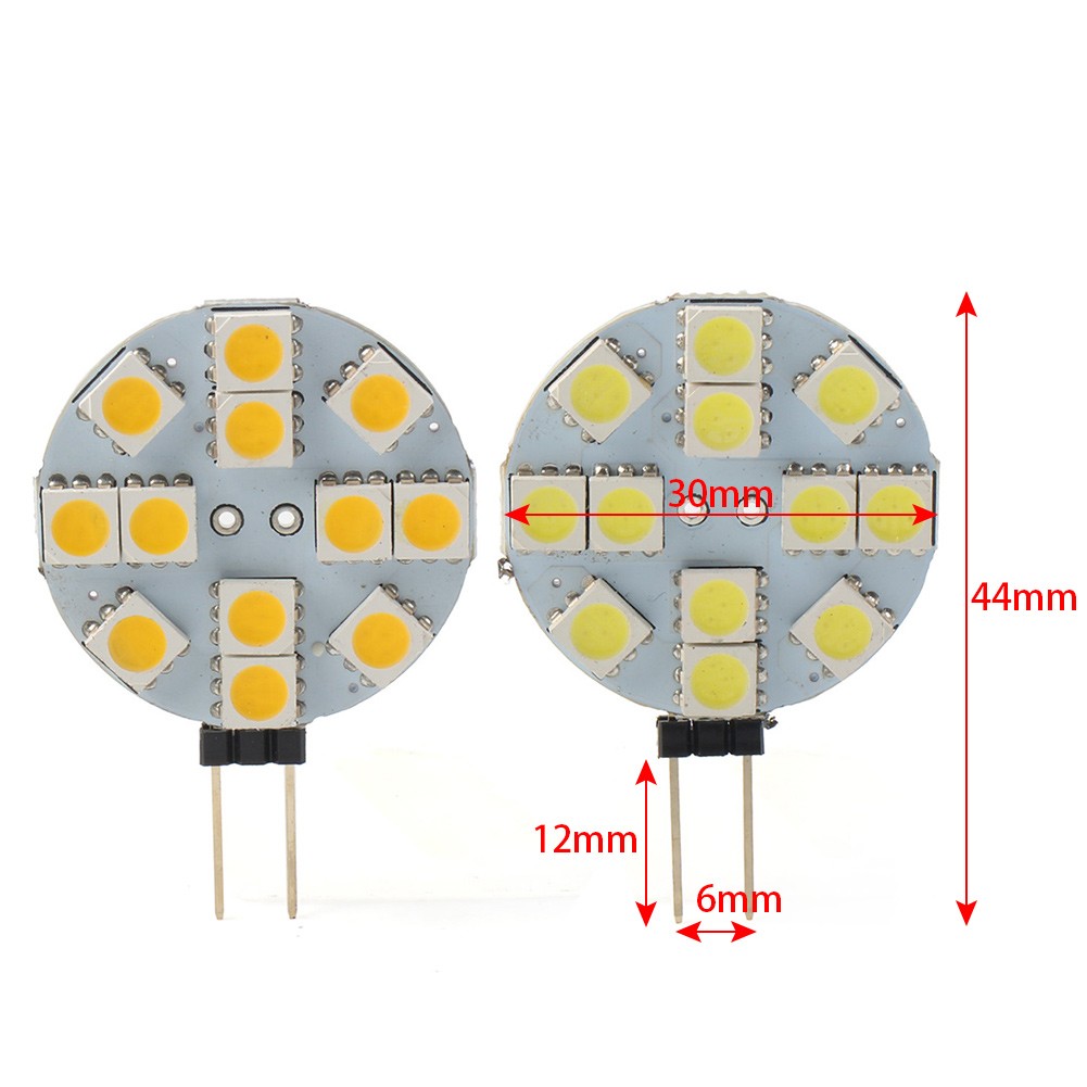 Indoor Car RV Landscape G4 Socket 5050 SMD 12 Bulb Lamp Round Bulb