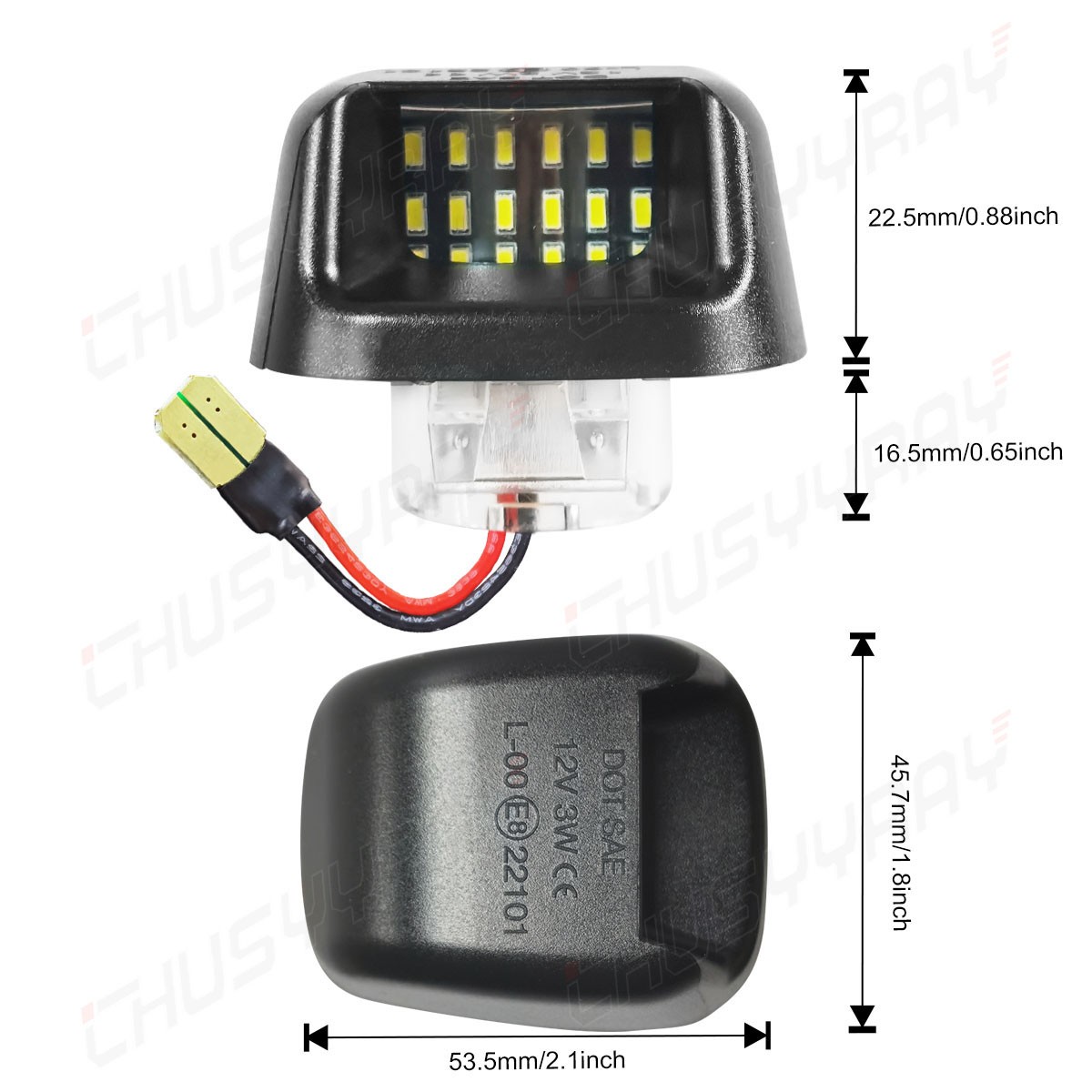 2Pcs 18 LED License Plate Light Lamp For Nissan Suzuki Equator 2008-2012