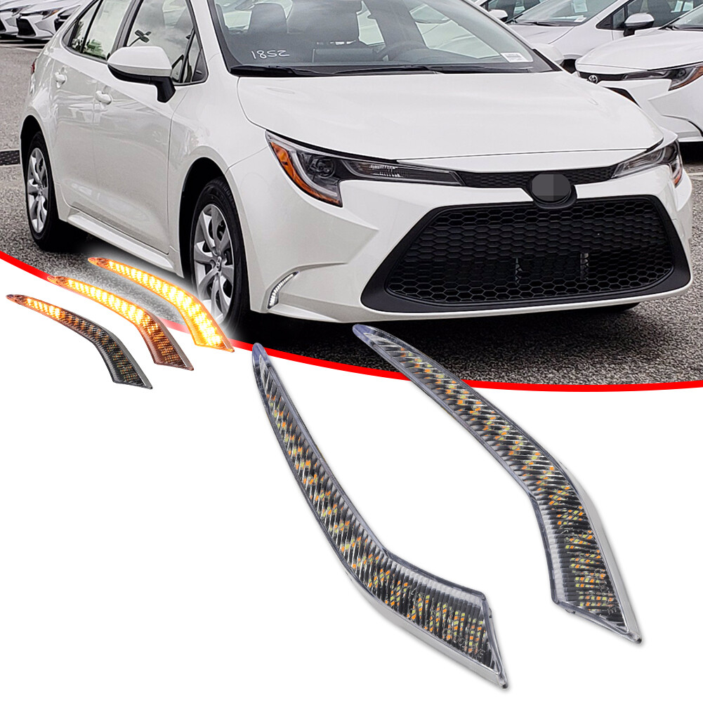 For Toyota Corolla L LE XLE Model 2020-2023 LED Daytime Running Fog Lights DRL