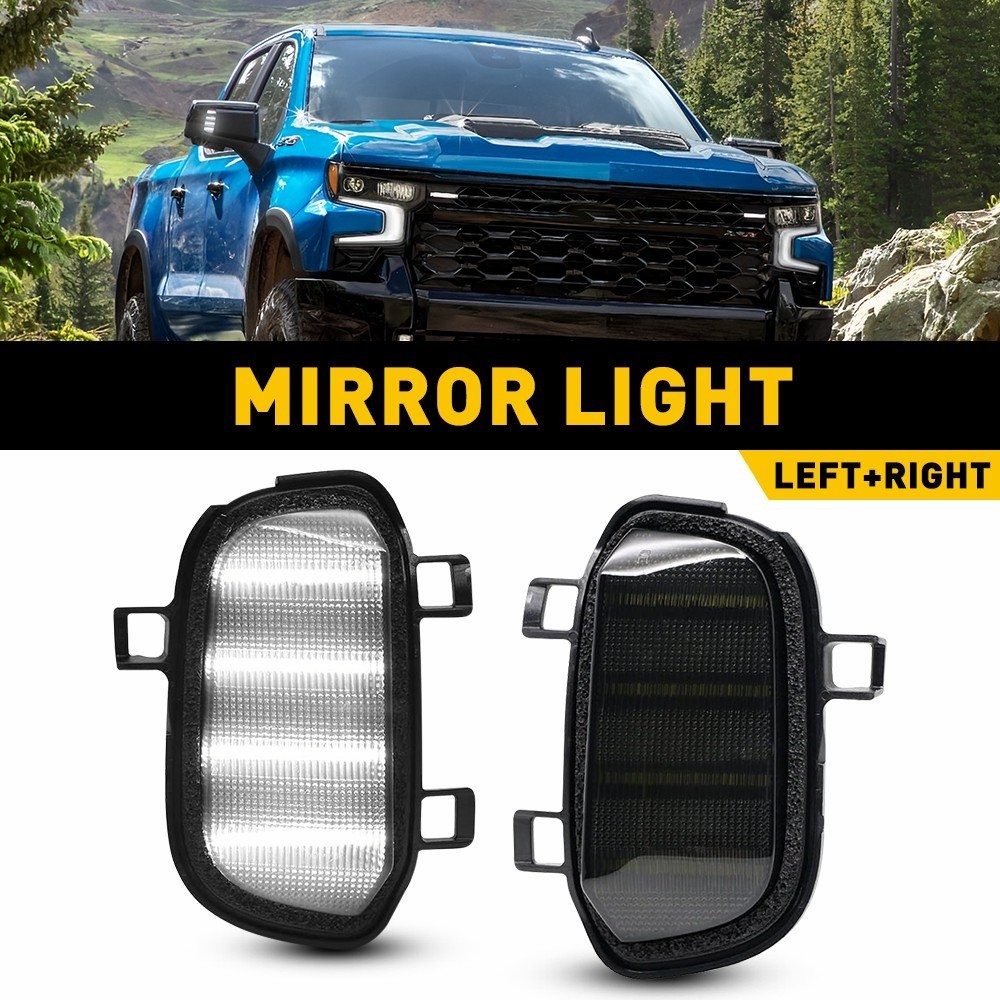 2PCs LED Side Mirror Task Light Spot Lamps Set For 2019-22 Silverado Sierra 1500