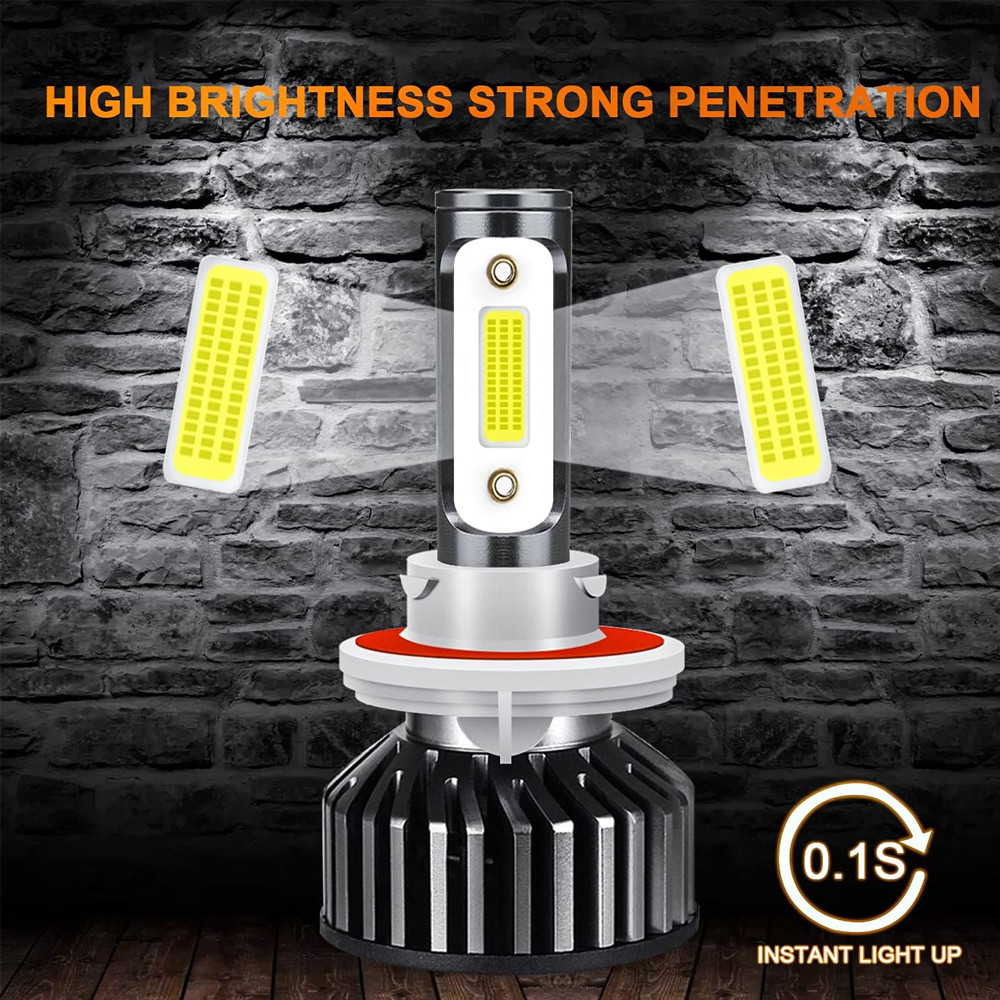 For 2004-2014 Ford F150 6000K LED Headlight Hi/Lo +Fog Light 4 Bulbs Combo kit