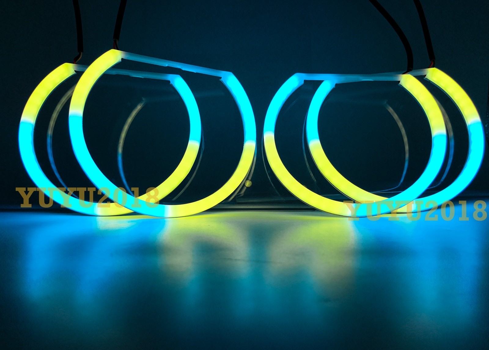 Dream color halo ring Flow series Chasing RGB LED Turn Signal Bluetooth DRL lamp
