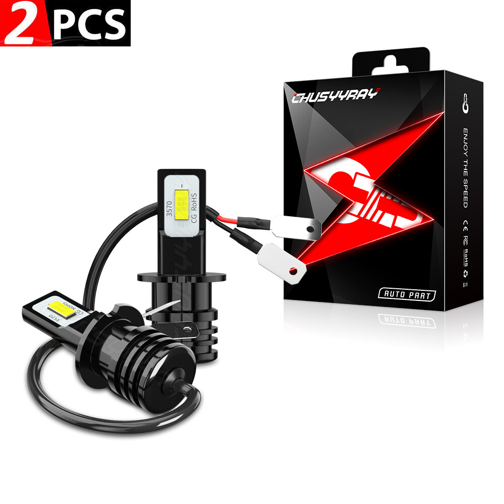 Upgrade H3 LED Headlight Fog Light Bulbs Kit 55W 9800LM 6000K White Super Bright