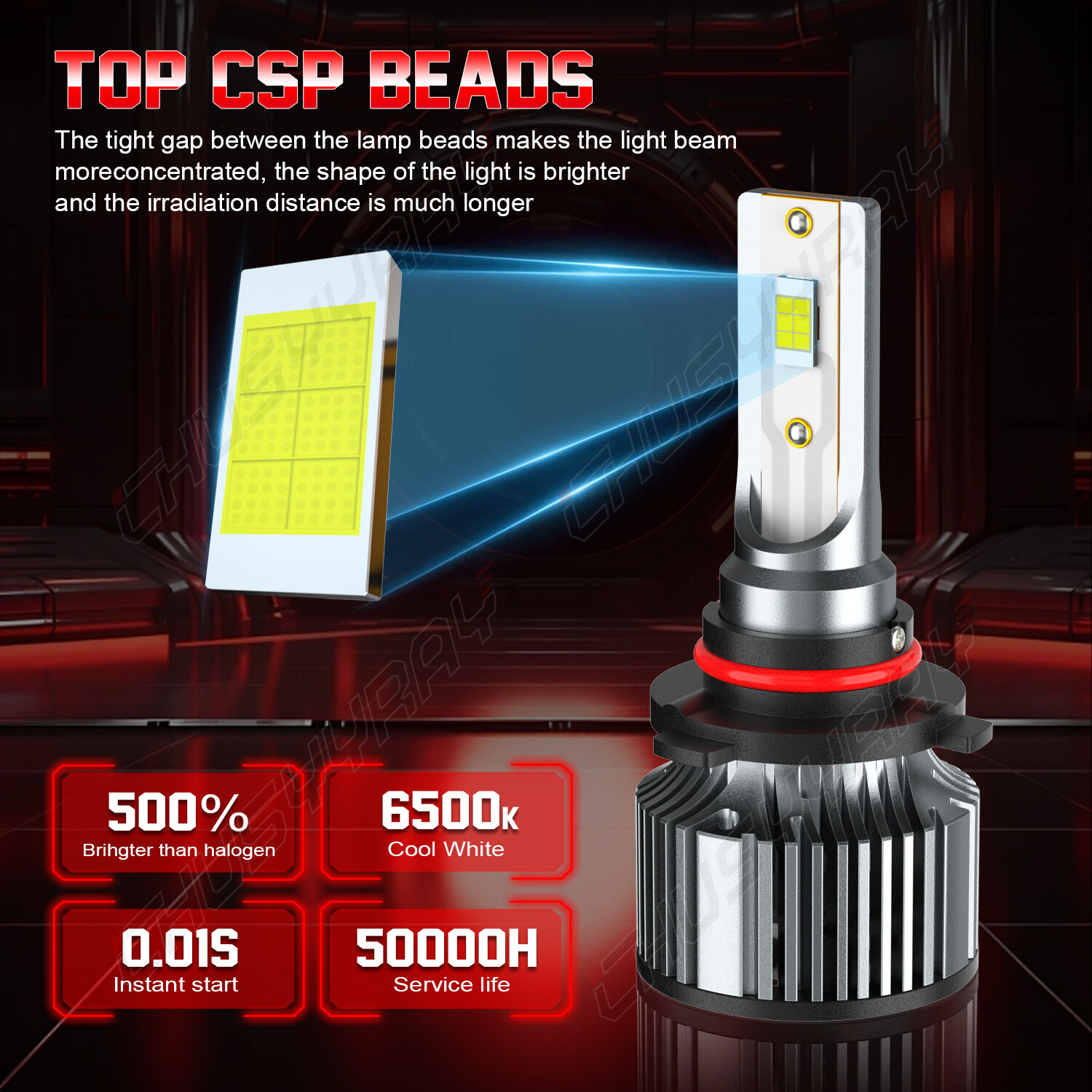 Combo 9005+H11 LED Headlight Super Bright Bulbs Kit White 720000LM High/Low Beam