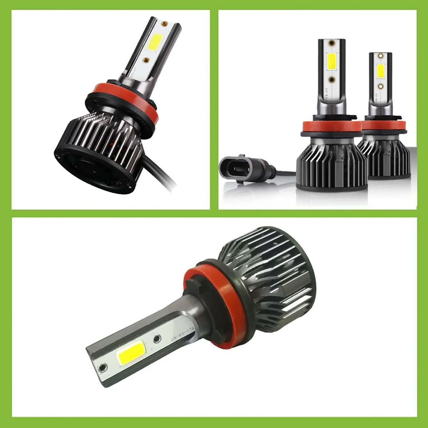 Combo 9005+H11 LED Headlight Super Bright Bulbs Kit White 720000LM High/Low Beam