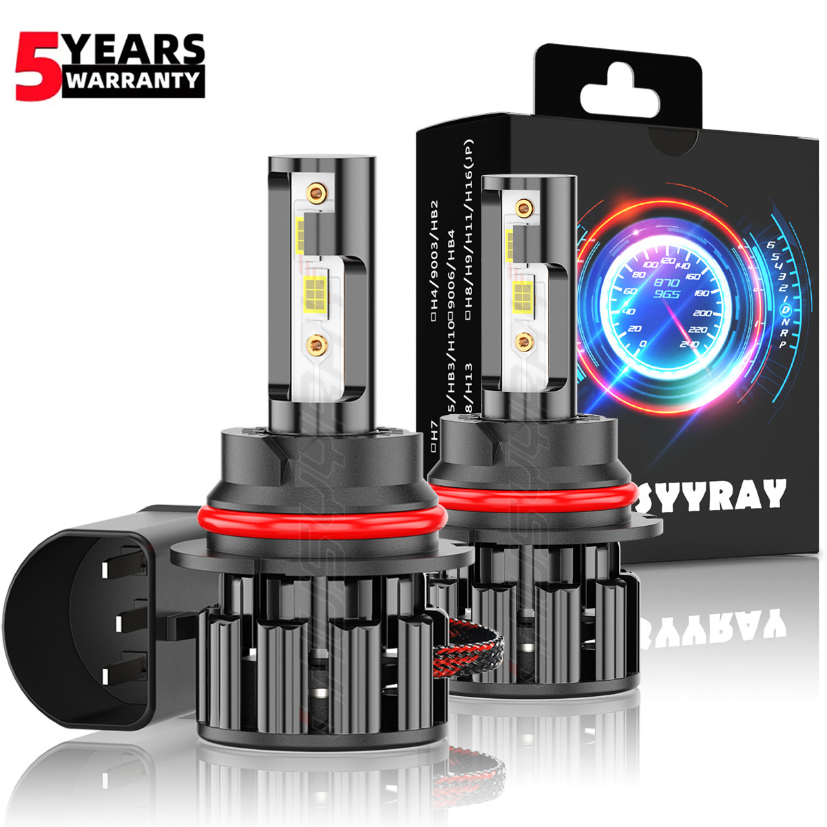 For Chevy Cavalier 2000-05 6000K 2X 9007 LED Headlight High/Low Beam Bulbs Kit
