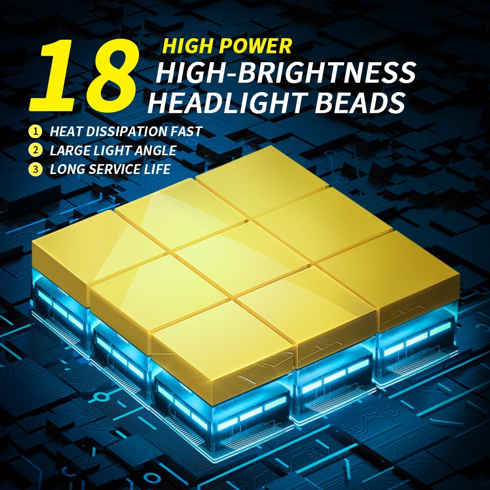9005 9006 9012 H1 H4 H7 H11 LED Headlight Bulb Hi/Low Beam Cool White Fog Light