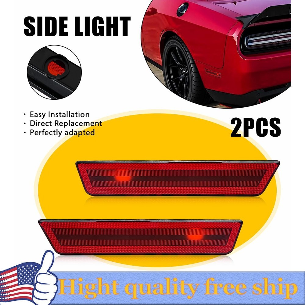 Smoked Len Amber LED Front Fender Side Marker Lights Fit 19-22 Ford Ranger 2/4/6