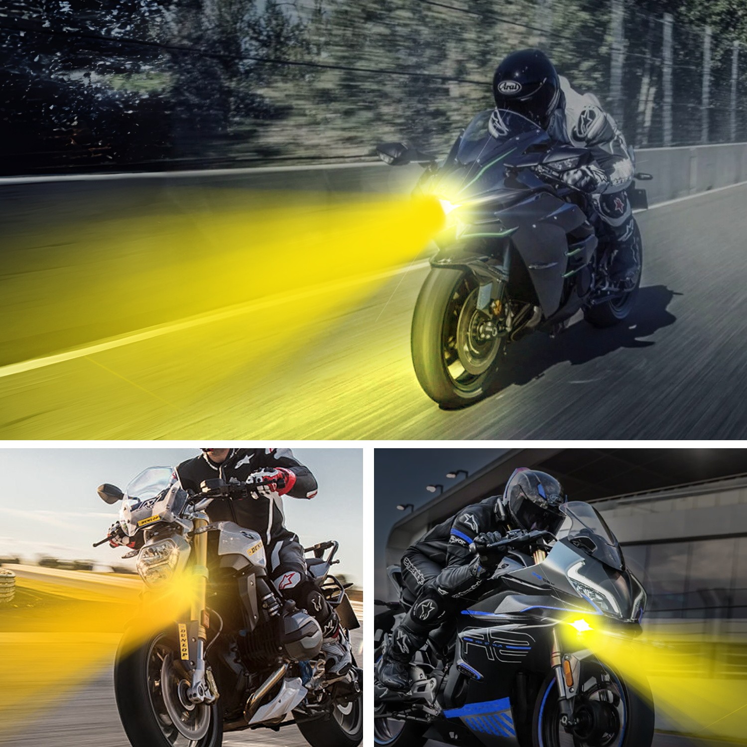 NOVSIGHT 5inch Motorcycle Driving Fog Light White/Yellow LED Pod Projector Light