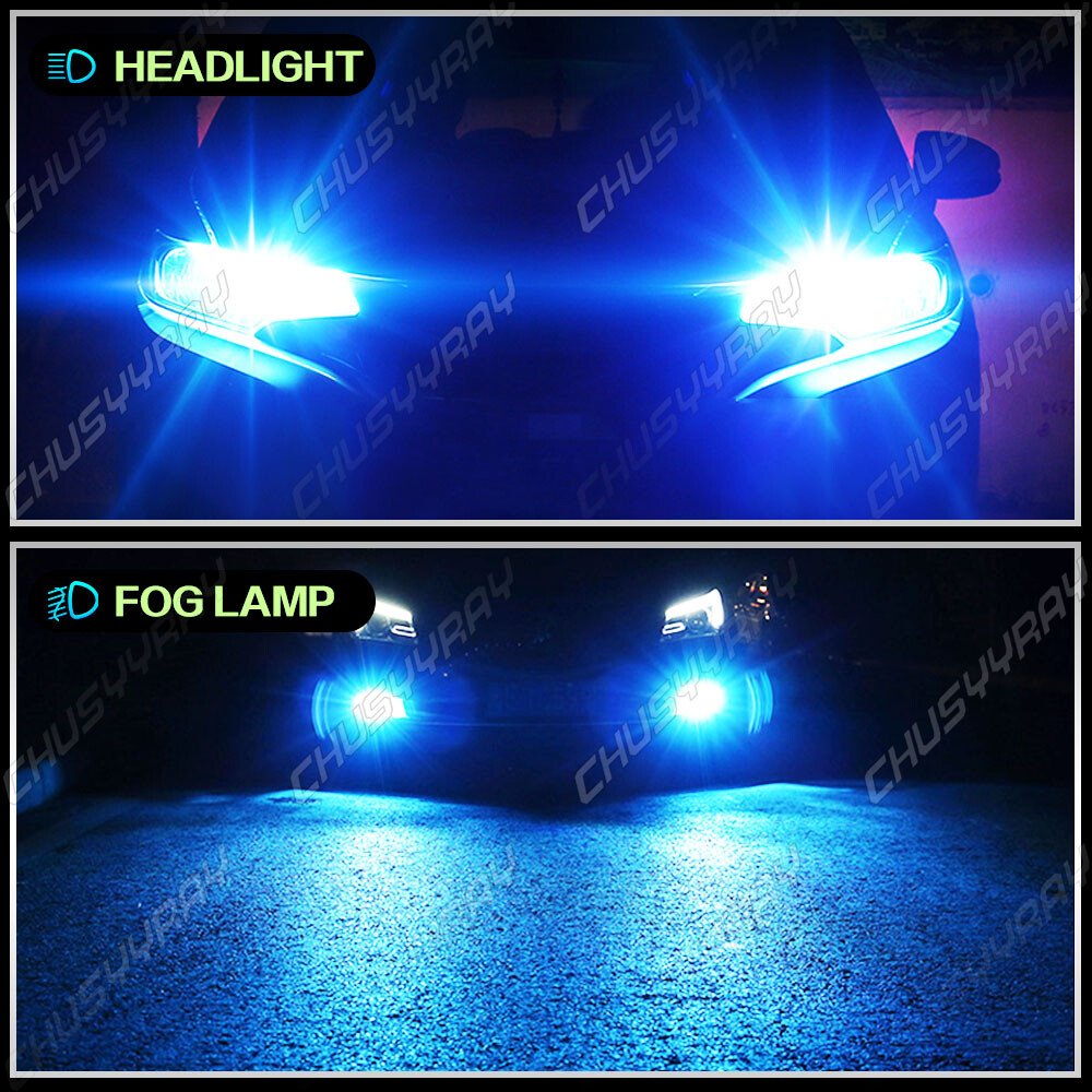 H7 LED Headlight Bulbs For Yamaha YZF-R6 2003-15 YZF-R1 2007-2014 8000K Ice Blue