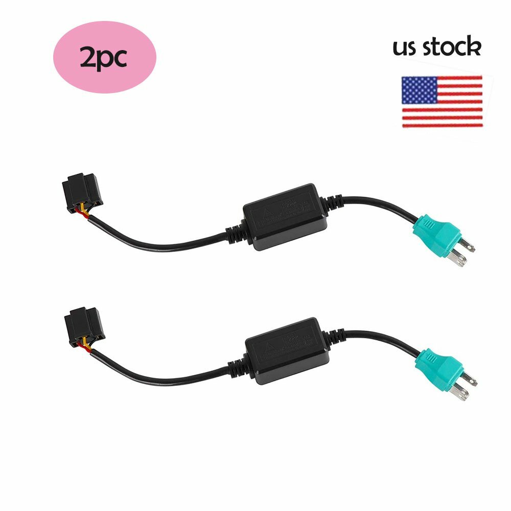 Pair H4 9003 LED Headlight Decoder Canbus Load Error Free Anti Flicker Resistor