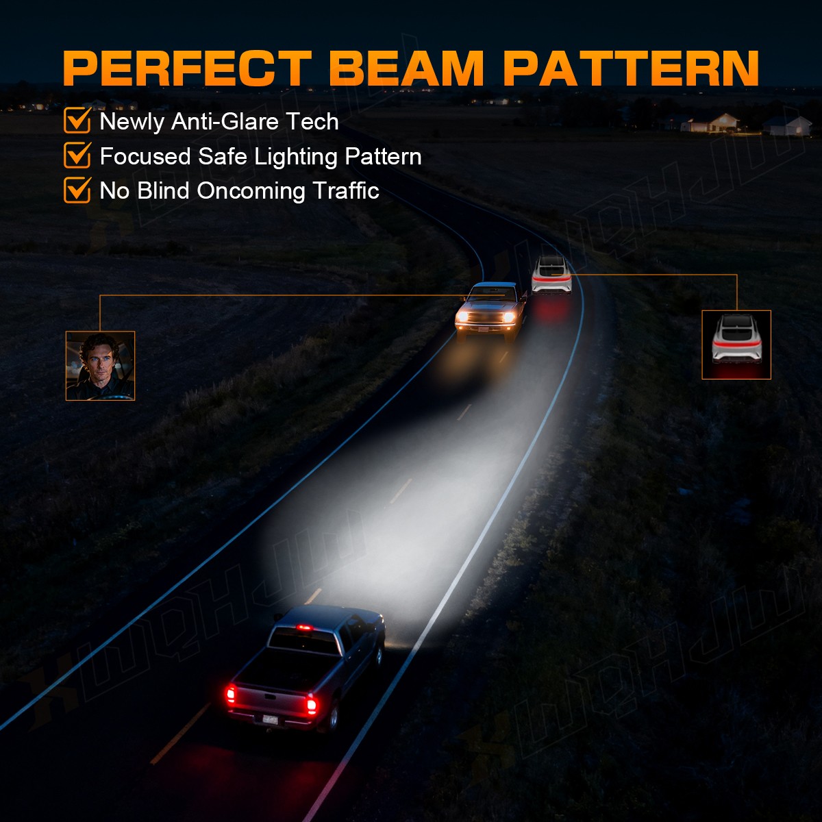 HB4/ 9006 LED Headlight Bulbs Kit for Honda Civic 2004-13 High Low Beam