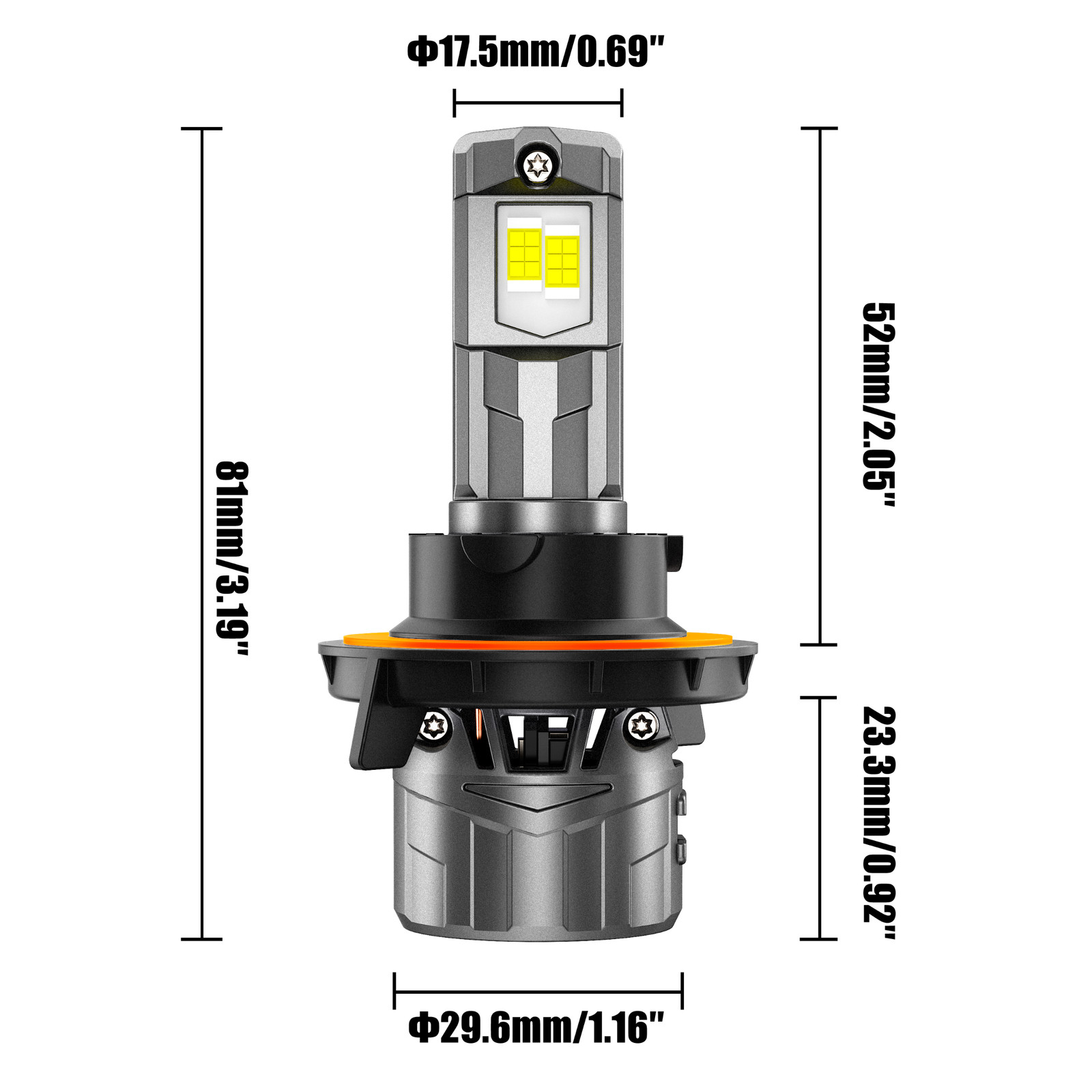 AUXBEAM LED Headlight Bulbs H13 9008 for Ford F-150 04-2014 High Low Beam 6000K